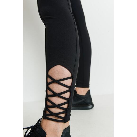 Highwaisted Cross Bottom Leggings - Picture 5 of 5
